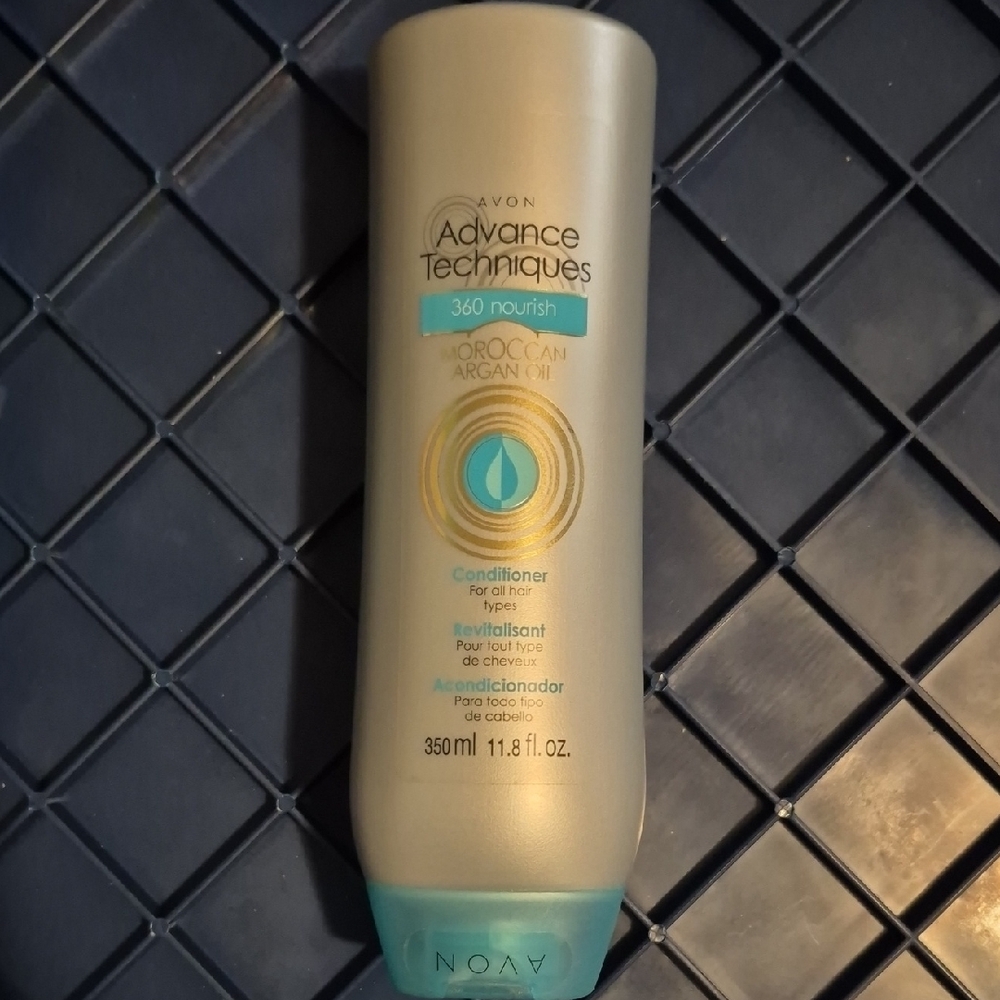 Avon Advance Techniques Moroccan Argan Oil Conditioner - Gold and Teal